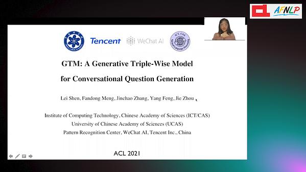 Underline Gtm A Generative Triple Wise Model For Conversational