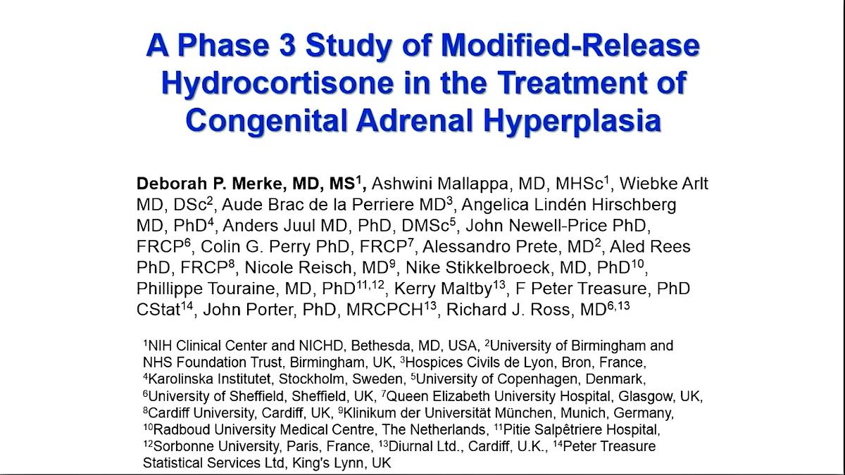 Underline A Phase 3 Study Of A Modified Release Hydrocortisone In The