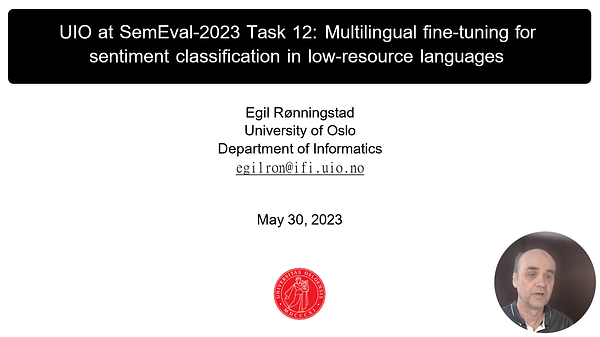 Underline UIO At SemEval 2023 Task 12 Multilingual Fine Tuning For