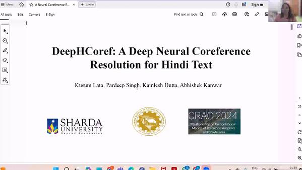 DeepHCoref: A Deep Neural Coreference Resolution for Hindi Text | Underline