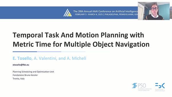 Temporal Task and Motion Planning with Metric Time for Multiple Object ...