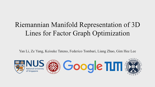 RiemanLine: Riemannian Manifold Representation of 3D Lines for Factor ...