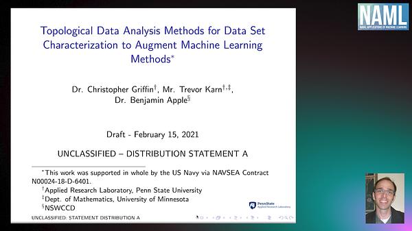 Topological Data Analysis Methods for Data Set Characterization to ...