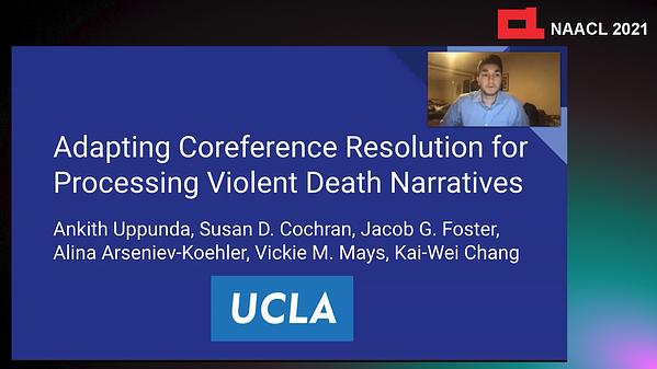 Adapting Coreference Resolution for Processing Violent Death Narratives ...