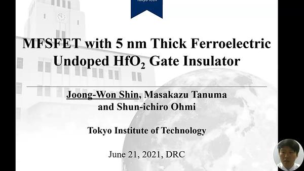 MFSFET with 5 nm Thick Ferroelectric Undoped HfO2 Gate Insulator ...