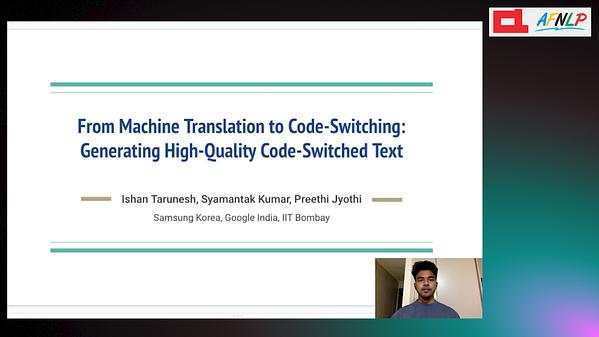 Machine Translation Code Switching From Machine Translation to Code-Switching: Generating High-Quality ...