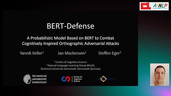 BERT-Defense: A Probabilistic Model Based on BERT to Combat Cognitively ...