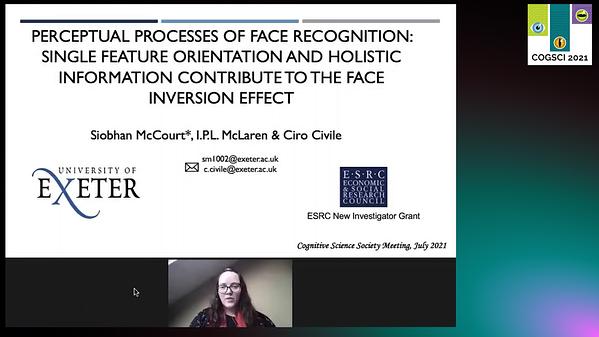Perceptual Processes of Face Recognition: Single feature orientation ...