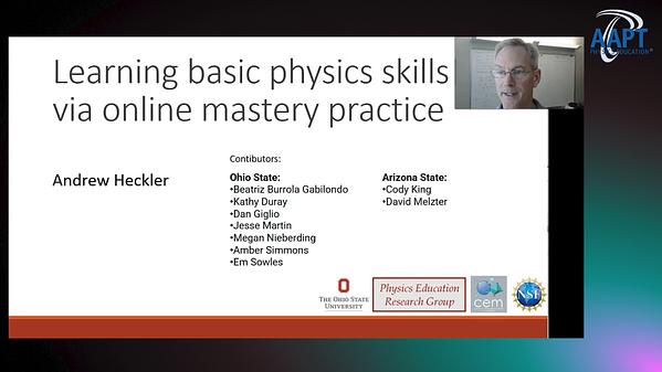 Learning basic physics skills via regular online mastery practice ...