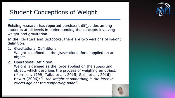 The conceptual development of student understanding of weight | Underline