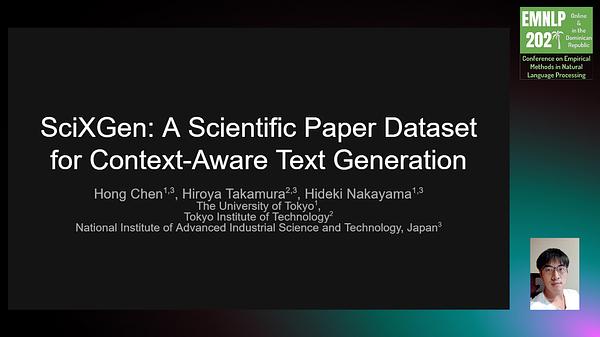 SciXGen: A Scientific Paper Dataset for Context-Aware Text Generation ...
