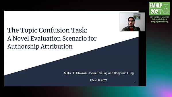 The Topic Confusion Task: A Novel Evaluation Scenario for Authorship ...