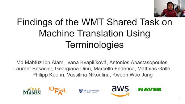 Findings of the WMT Shared Task on Machine Translation Using ...
