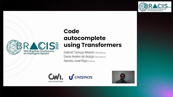 Code autocomplete using Transformers | Underline