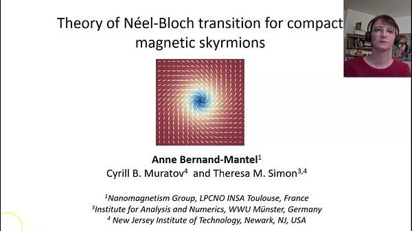 Neel Transition Theory of Néel-Bloch transition for compact magnetic skyrmions | Underline