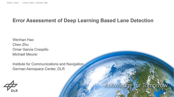 Underline | Error Assessment of Deep Learning Based Lane Detection