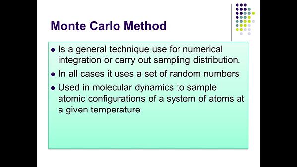 Molecular Dynamics MOOC 9.2.3. Monte Carlo Simulation | Underline