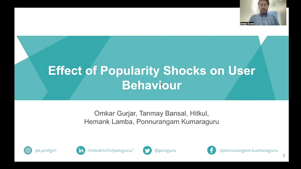 Popularity Effect Effect of Popularity Shocks on User Behaviour | Underline