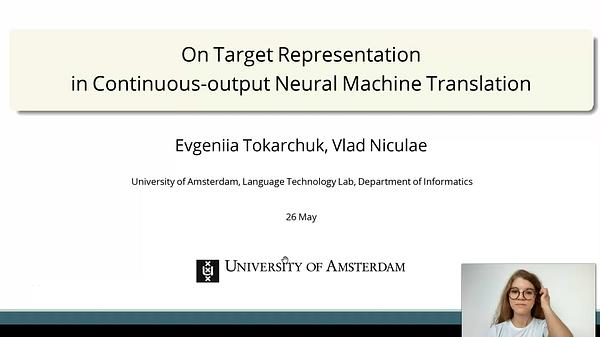 On Target Representation in Continuous-output Neural Machine ...