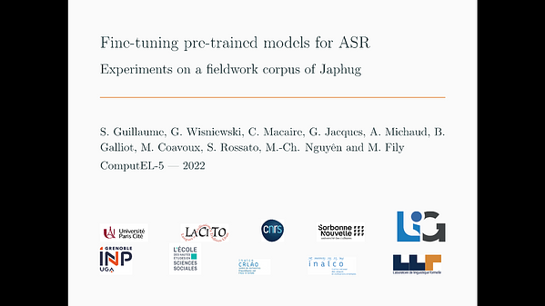 Fine-tuning pre-trained models for Automatic Speech Recognition ...