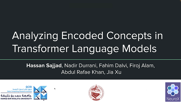 Analyzing Encoded Concepts in Transformer Language Models | Underline
