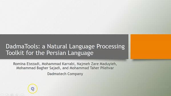 DadmaTools: Natural Language Processing Toolkit for Persian Language ...