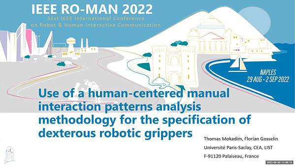 Use of a Human-Centered Manual Interaction Patterns Analysis ...