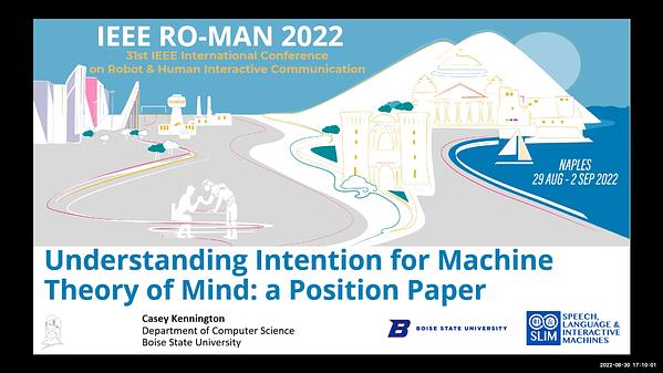 Understanding Intention for Machine Theory of Mind: a Position Paper ...
