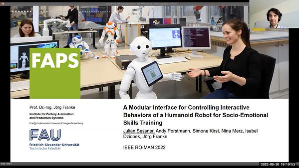 A Modular Interface for Controlling Interactive Behaviors of a Humanoid ...