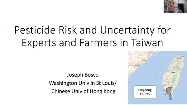 Pesticide Risk and Uncertainty for Experts and Farmers in Taiwan ...