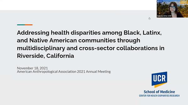 Addressing health disparities among Black, Latinx, and Native American ...