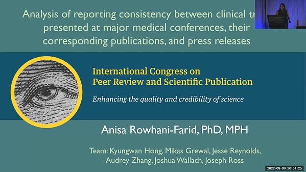 Analysis of Reporting Consistency Between Clinical Trials Presented at ...