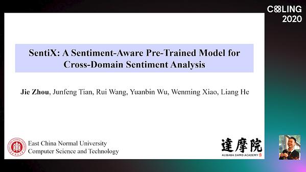 SentiX: A Sentiment-Aware Pre-Trained Model for Cross-Domain Sentiment ...