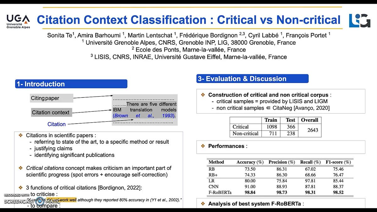 Underline | Citation Context Classification: Critical vs Non-critical