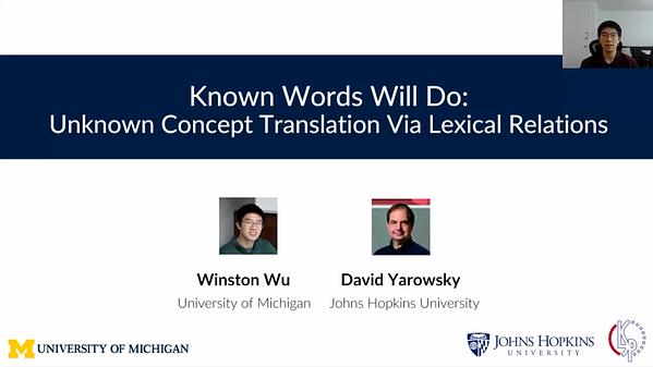 Known Words Will Do: Unknown Concept Translation via Lexical Relations ...