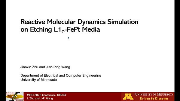 Underline | Reactive Molecular Dynamics Modeling Of Plasma Etching Of ...