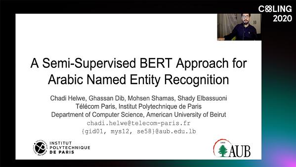 A Semi-Supervised BERT Approach for Arabic Named Entity Recognition ...