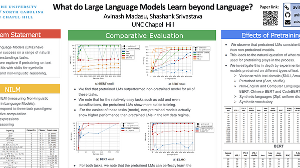 What do Large Language Models Learn beyond Language? | Underline