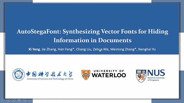 AutoStegaFont: Synthesizing Vector Fonts for Hiding Information in ...