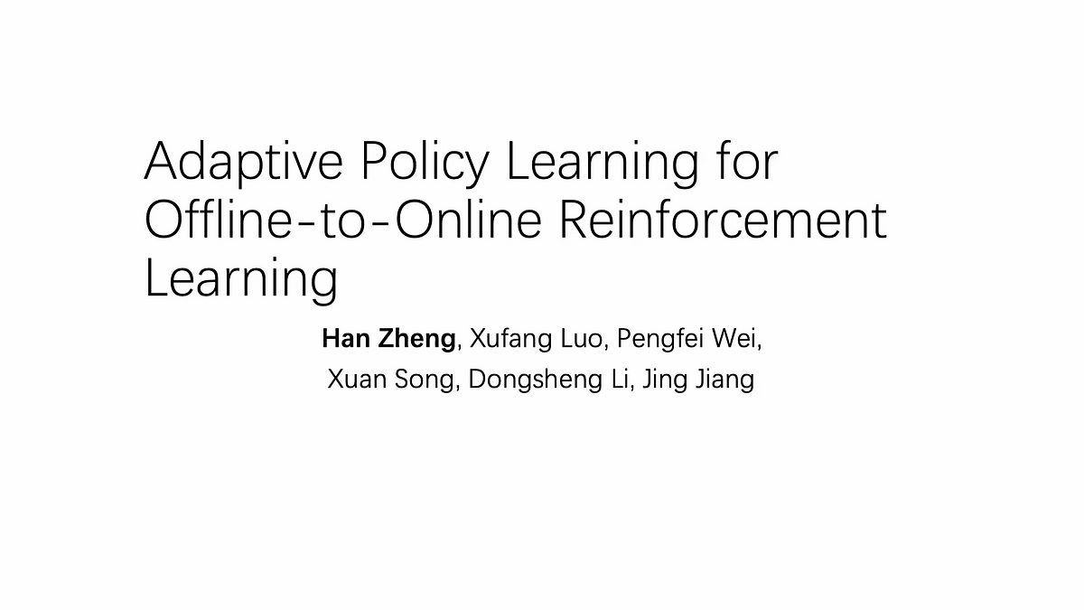 Underline Adaptive Policy Learning for