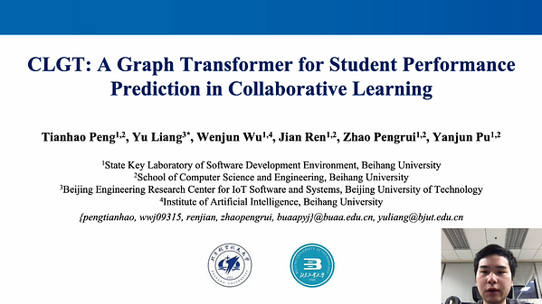 CLGT: A Graph Transformer for Student Performance Prediction in ...