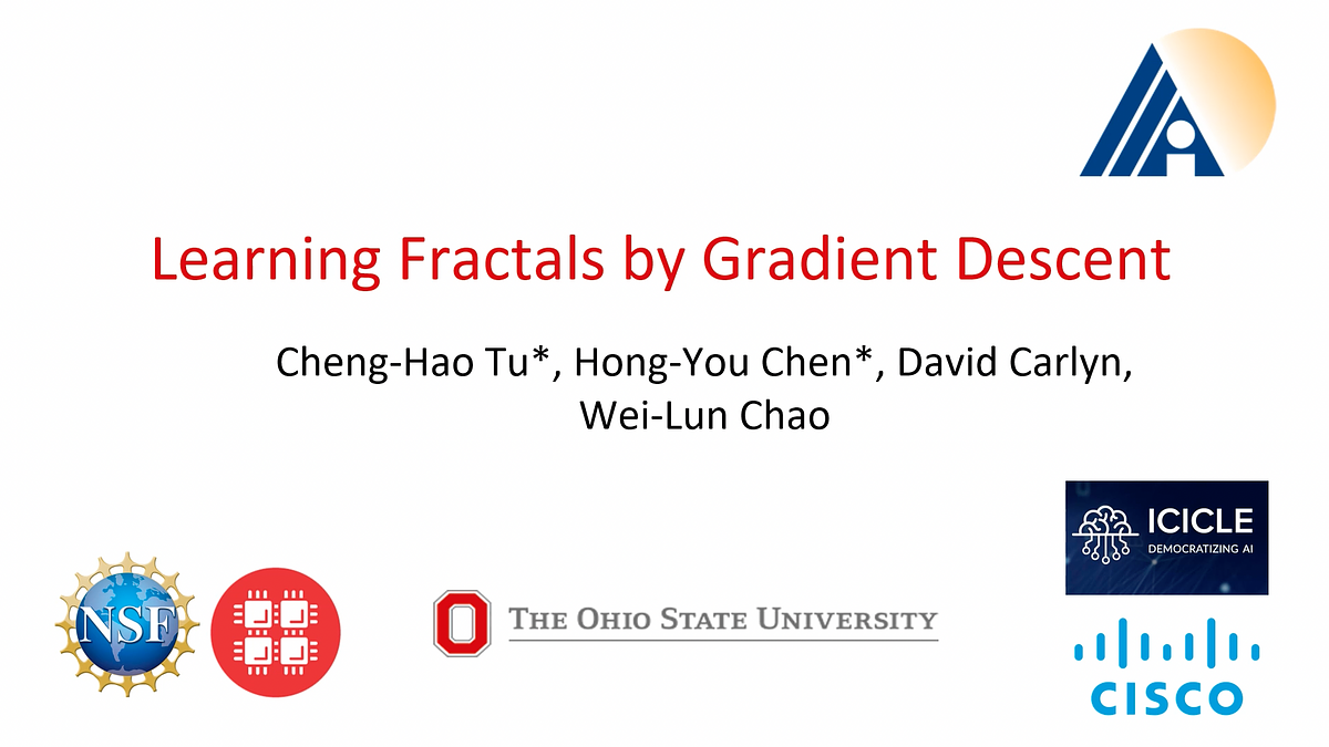 Underline learning fractals by gradient descent