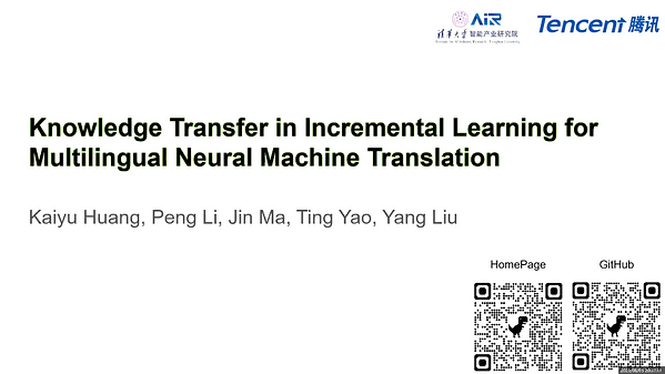 Knowledge Transfer in Incremental Learning for Multilingual Neural ...
