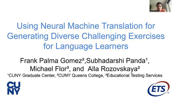 Using Neural Machine Translation for Generating Diverse Challenging ...