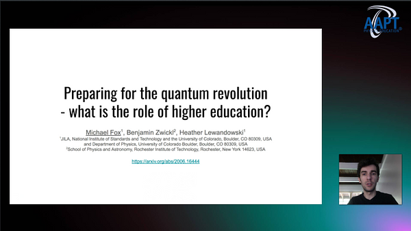 Preparing for the quantum revolution - what is the role of higher ...