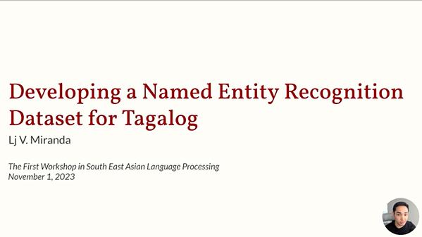 Developing a Named Entity Recognition Dataset for Tagalog | Underline