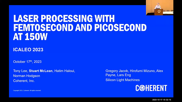 Underline | Laser Processing with femtosecond and picosecond at 150W