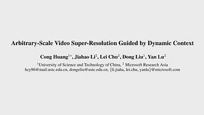 Underline | Arbitrary-Scale Video Super-resolution Guided by ...