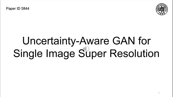 Uncertainty-Aware GAN for Single Image Super Resolution | Underline